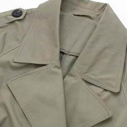 Women's Belted Double-Breasted Trench Coat