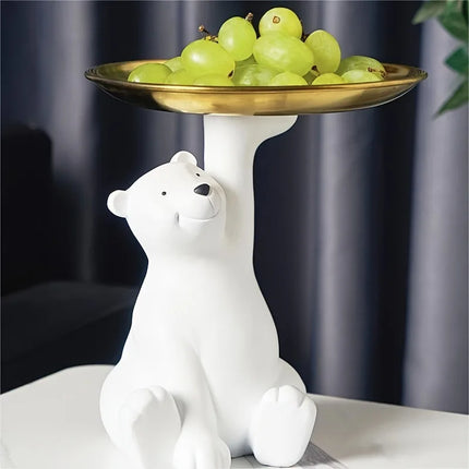 Seated Polar Bear Decorative Storage Tray