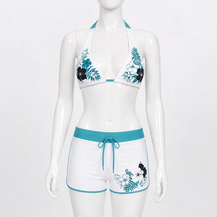 Floral Halter Bikini Set