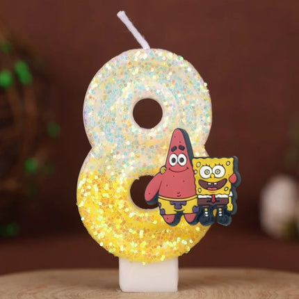 Cartoon Number Birthday Candles