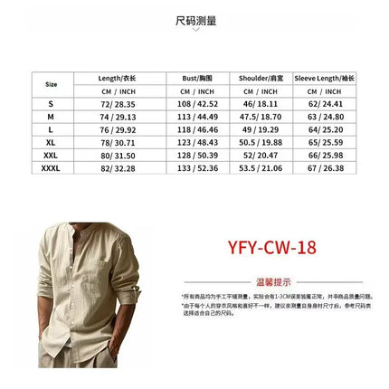 Men’s Cotton Linen Henley Shirt