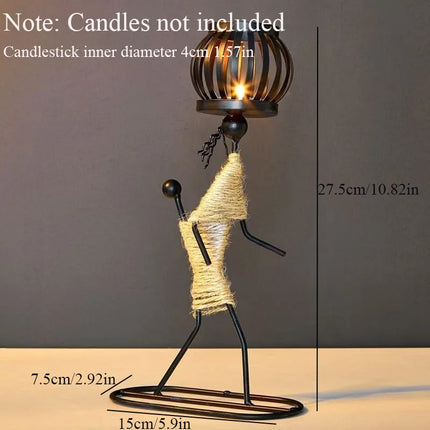 Nordic Abstract Metal Candle Holder