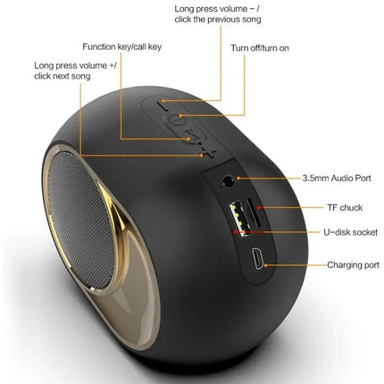 NNEOBA Portable Bluetooth Speaker TWS Stereo Waterproof