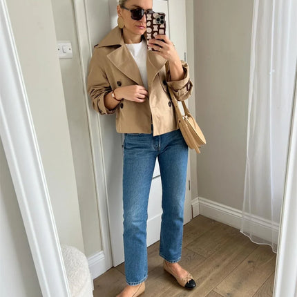 Women's Cropped Trench Jacket