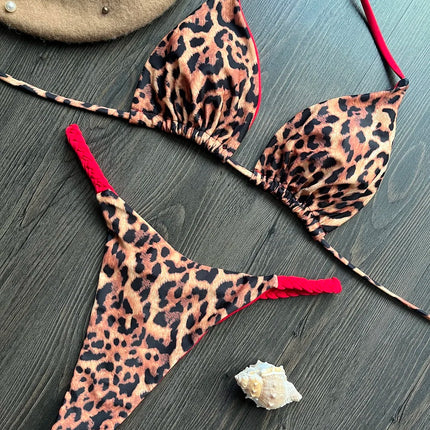 Leopard Print Bikini Set