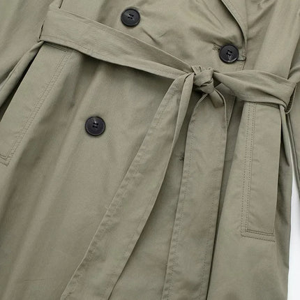 Women's Belted Double-Breasted Trench Coat