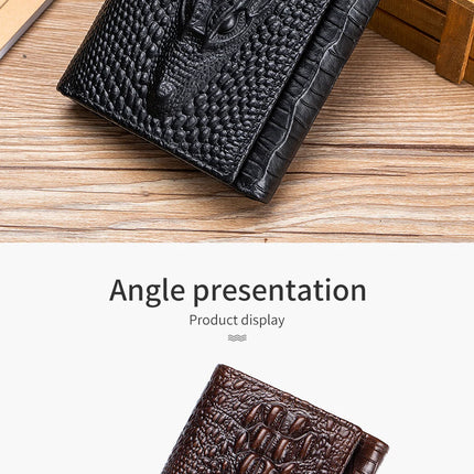 Crocodile Pattern Leather Wallet