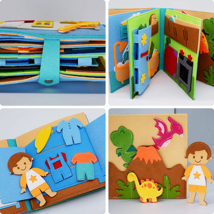 Montessori Busy Book for Toddlers with Life Skills Activities
