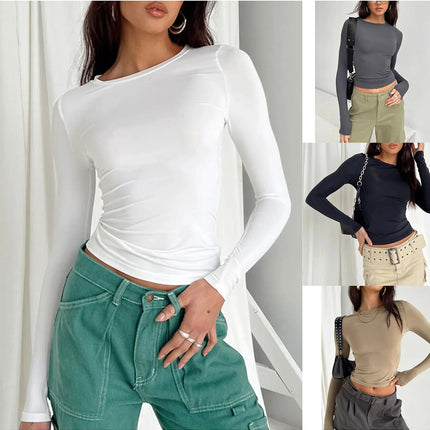 Women's Long Sleeve Crop Top