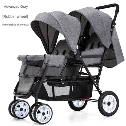 Lightweight Tandem Twin Baby Stroller