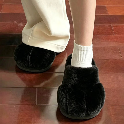 Women's Cat Paw Plush Slippers