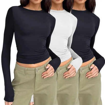 Women's Long Sleeve Crop Top