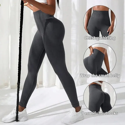 High-Waist Seamless Yoga Leggings