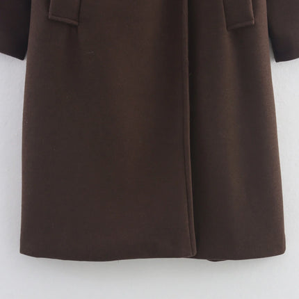 Women's Brown Wool Coat