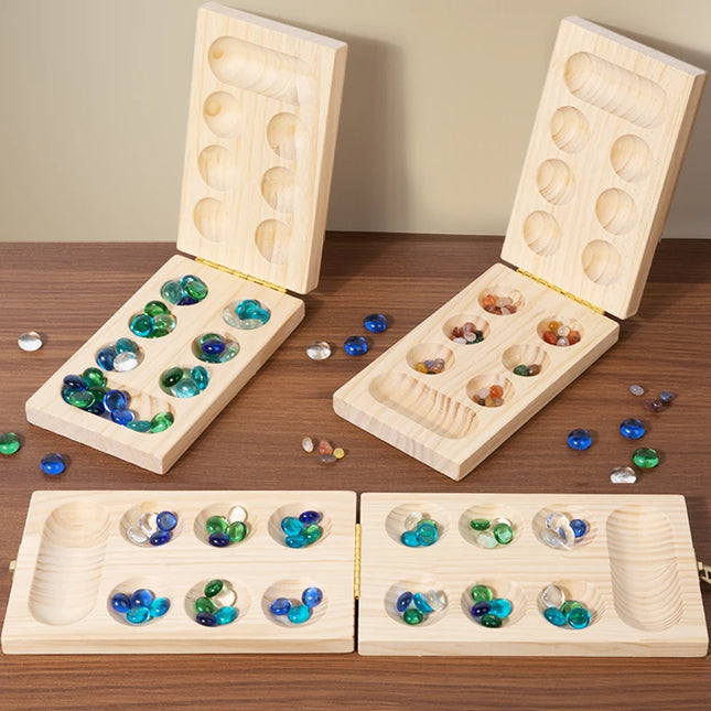 Wooden Mancala Board Game