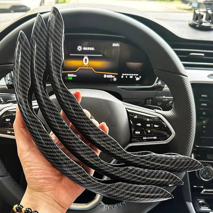 Carbon Fiber Steering Wheel Cover Set – 3 Pieces
