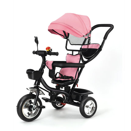 Adjustable Baby Tricycle with Push Bar