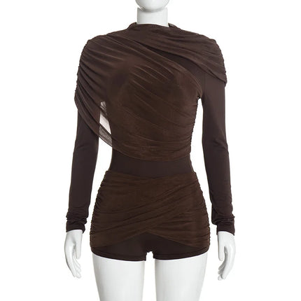 Women's Mesh Patchwork Slim-Fit Romper