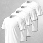 M / White / Pack of 4