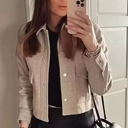 Women's Button-Up Casual Jacket