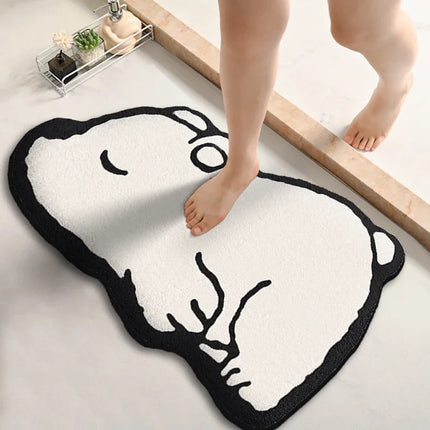Thick Flannel Absorbent Bathroom Mat
