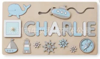Puzzle Board Wooden Names