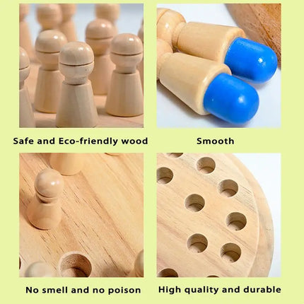 Wooden Memory Match Game