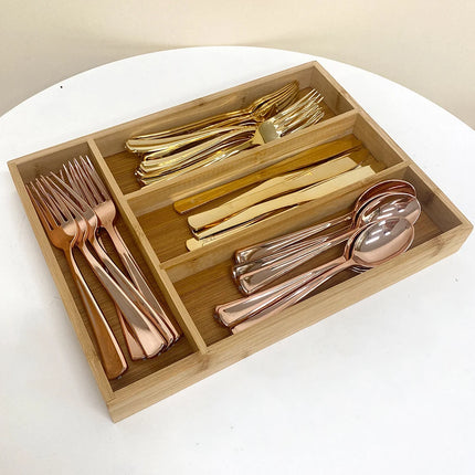 Bamboo Cutlery Drawer Organizer