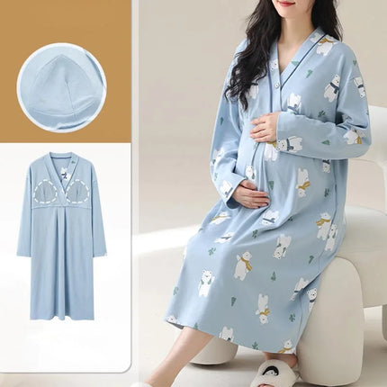 Cotton Maternity Nursing Nightdress