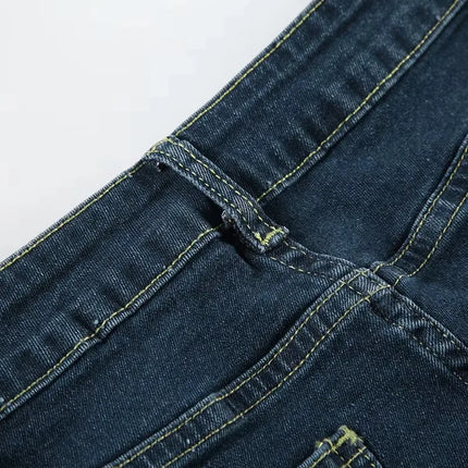 Retro Floral Embroidered Flare Jeans