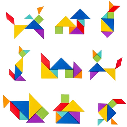 Magnetic 3D Geometric Tangram Puzzle Board for Kids