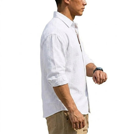 Men’s Long-Sleeve Linen Shirt