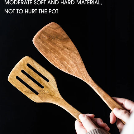 9-Piece Wooden Kitchen Utensil Set