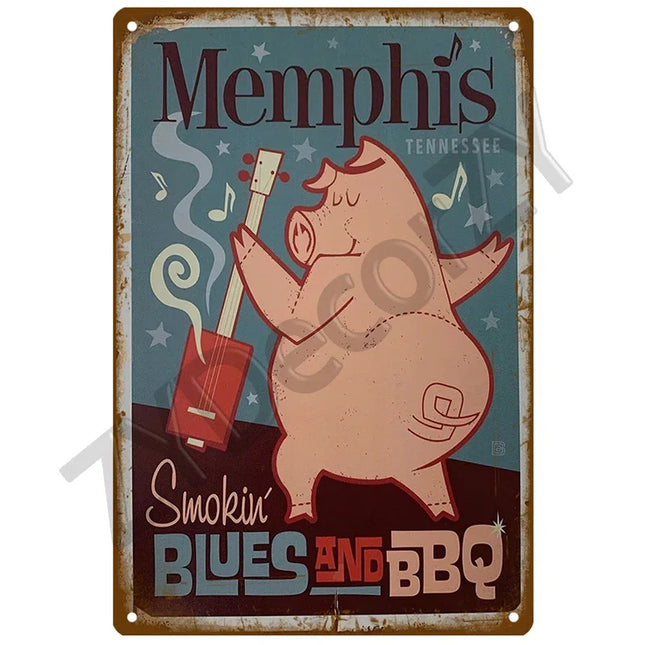 Vintage Aluminum Wall Sign