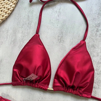 Folded Triangle Bikini Set