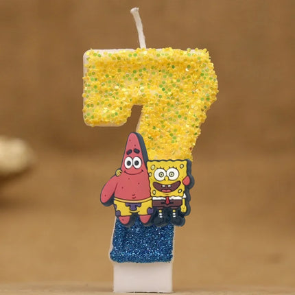 Cartoon Number Birthday Candles