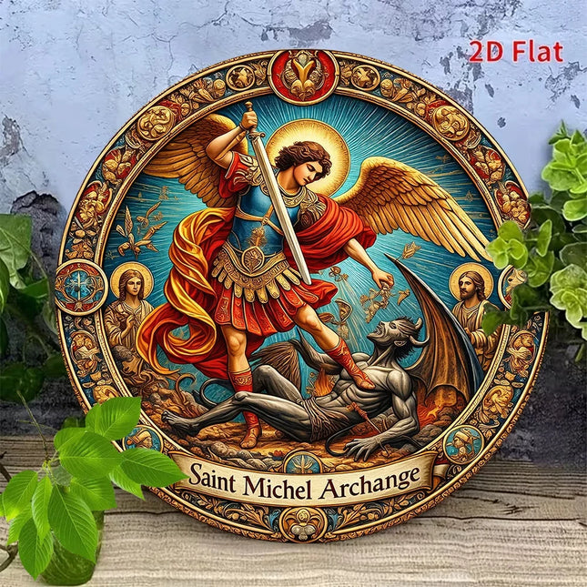Archangel Michael Aluminum Wall Art