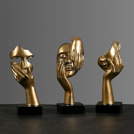Abstract Resin Mask Figurine
