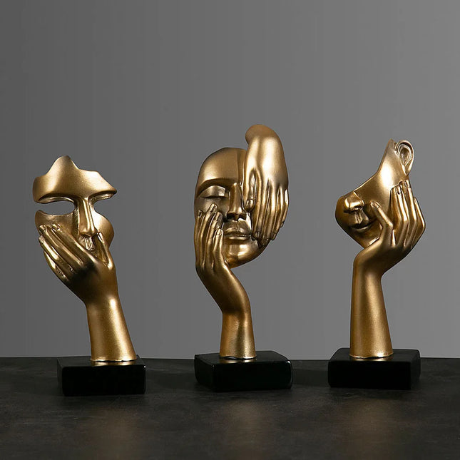Abstract Resin Mask Figurine