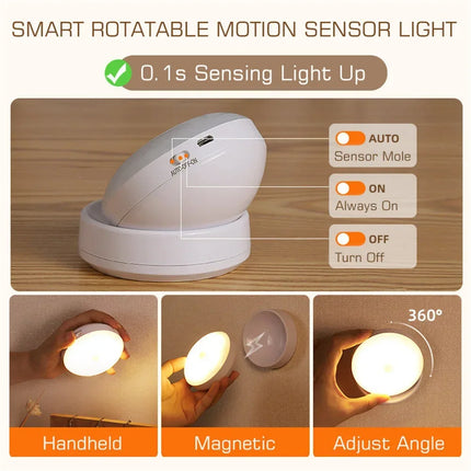 USB Rechargeable Motion Sensor Night Light