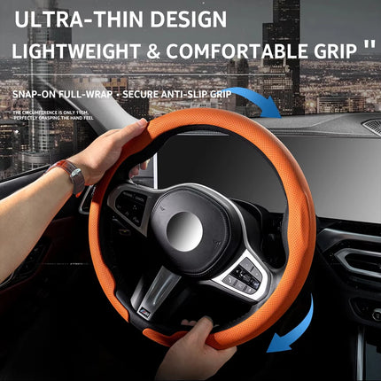 Universal Leather Steering Wheel Cover