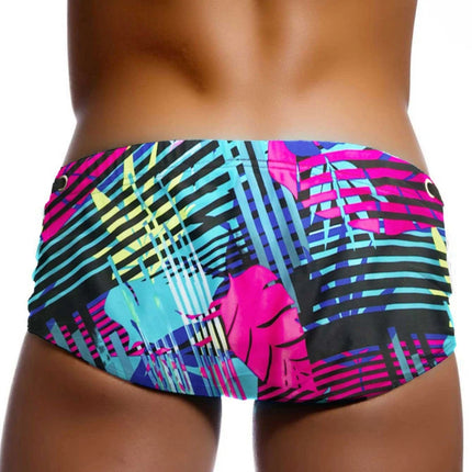 Men's Leaf Print Swim Trunks