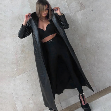 Black High-Waist Glitter Leggings