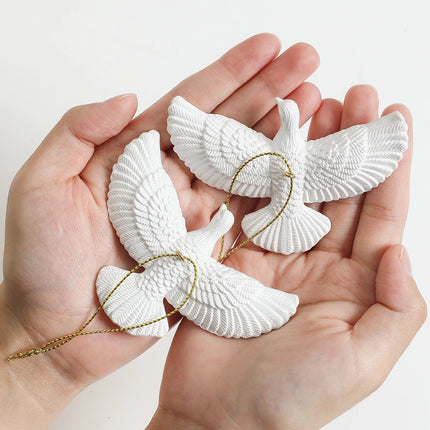 Resin Friendship Dove Christmas Ornaments