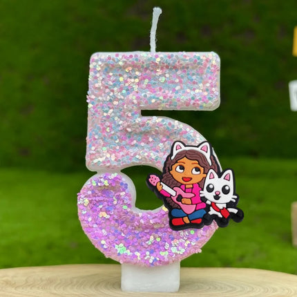 Cartoon Number Birthday Candles