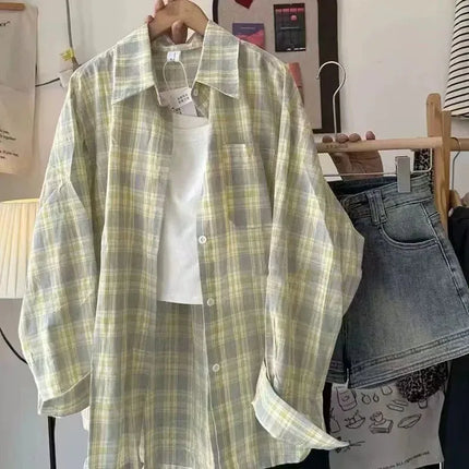 Women's Oversized Plaid Shirt