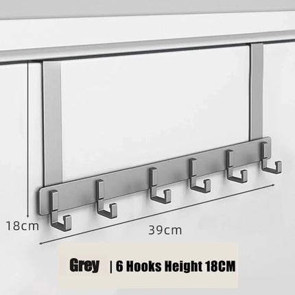 Over-the-Door 6-Hook Organizer Rack