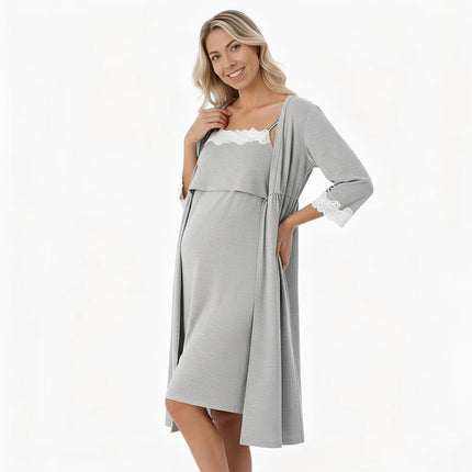 Maternity and Nursing Pajama Set