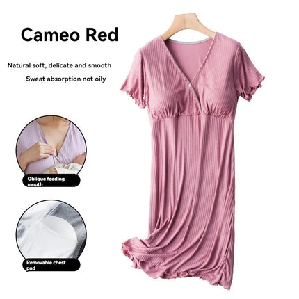 Padded Maternity Nursing Sleep Dress