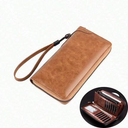 Long RFID Zipper Wallet